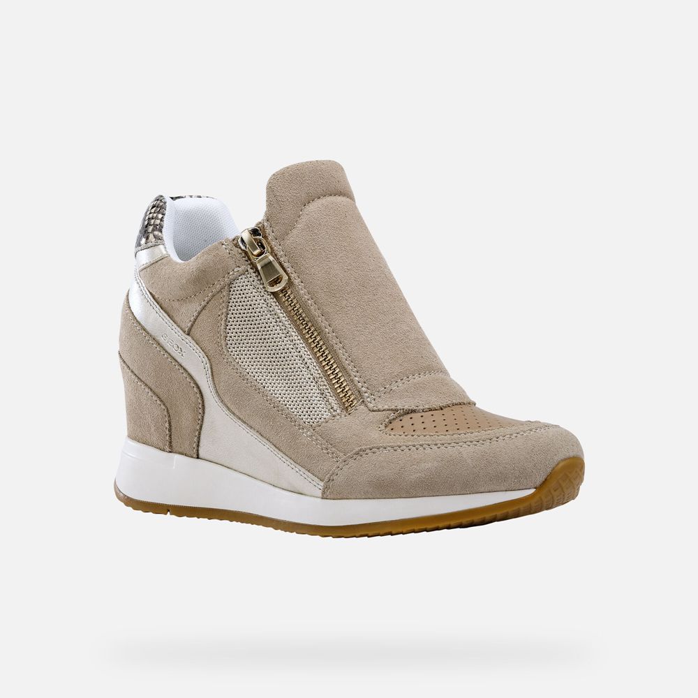 Geox Bayan Spor Ayakkabı Bej Rengi - Nydame - QMJ-387951